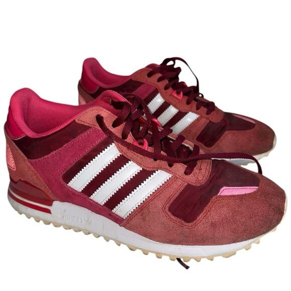 Adidas ZX 700 G95955 Burgundy Red White Suede Sneakers US size 8 - Picture 6 of 16